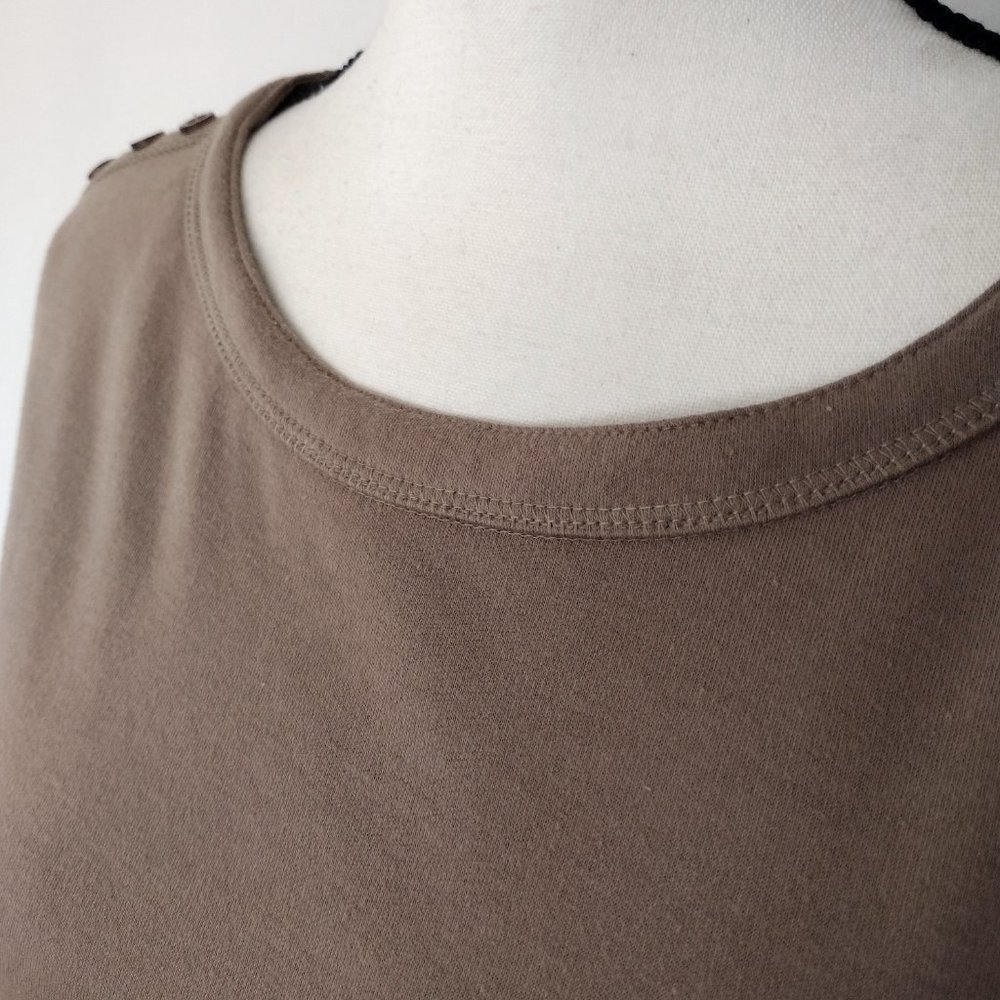 Blair Brown Knit 3/4 Sleeve Casual Tunic Top - Picture 7 of 10